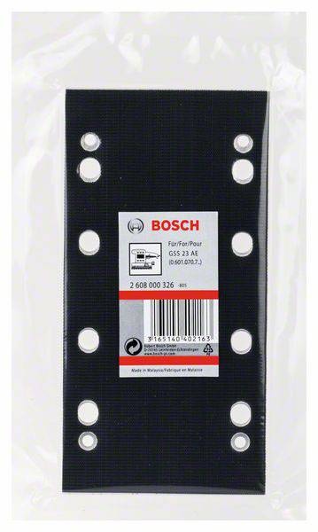Schleifplatte 185 x 93 mm, für GSS 23 AE, mit Kletthaftung Bosch Accessories 2608000326