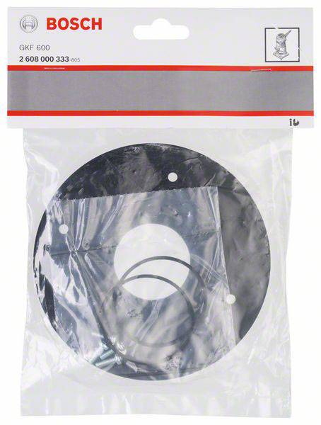 Bosch Accessories Grundplatte rund, Zubehör für Bosch-Kantenfräse GKF 600 Professional 2608000333