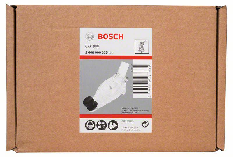 Bosch Accessories Grundplatte mit Handgriff und Absaugstutzen 2608000335