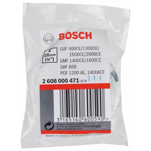 Bosch Accessories Kopierhülse für Bosch-Oberfräsen, mit Schnellverschluss, 16mm 2608000471 Durchmesser 16mm Bosch Accessories Kopierhülse für Bosch-Oberfräsen, mit Schnellverschluss, 16mm 2608000471 Durchmesser 16mm