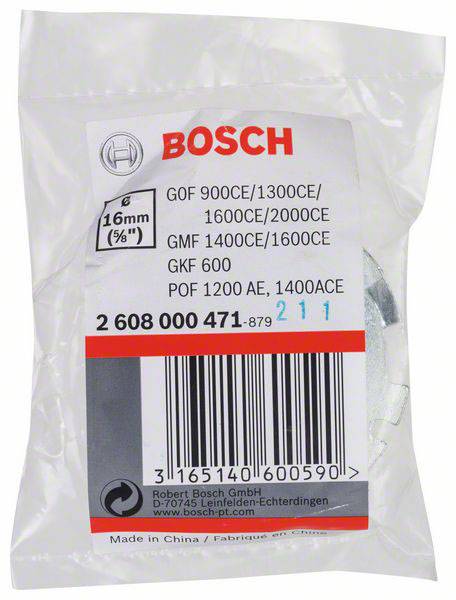 Kopierhülse für Bosch-Oberfräsen, mit Schnellverschluss, 16 mm Bosch Accessories 2608000471 Durchmesser 16 mm