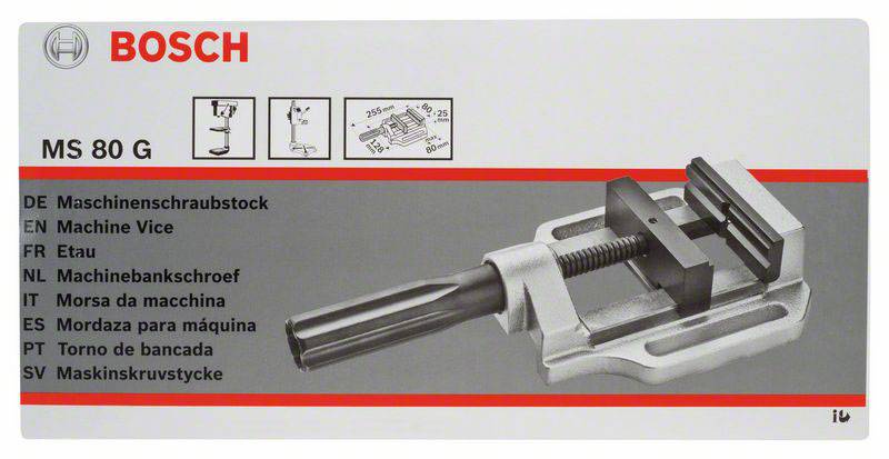 Bosch Accessories MS 80G Maschinenschraubstock 2608030056 Backenbreite: 80mm Spann-Weite (max.): 80mm