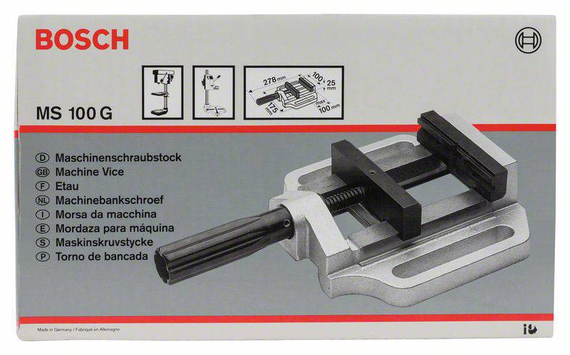 Bosch Accessories MS 100G Maschinenschraubstock 2608030057 Backenbreite: 100 mm Spann-Weite (max.): 100 mm