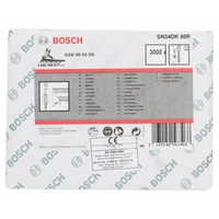 Bosch Accessories 2608200017 Streifennägel SN34DK Produktabmessung, Länge 80mm 3000St. Bosch Accessories 2608200017 Streifennägel SN34DK Produktabmessung, Länge 80mm 3000St.