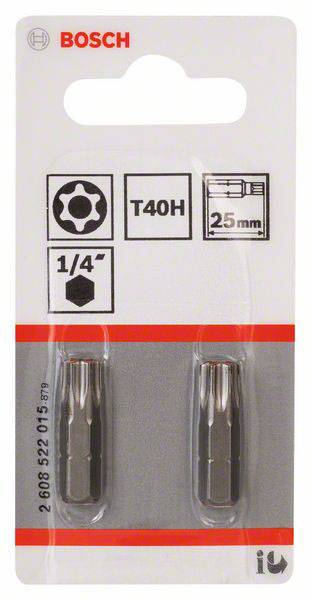 Bosch Accessories 2608522015 Sechsrund-Bit TR 40 extra hart C 6.3 2St.