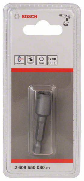 Bosch Accessories 2608550080 Steckschlüssel-Maschinenaufnahme 8mm Antrieb 1/4" (6.3 mm) 50mm 1St.