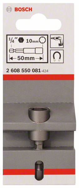 Bosch Accessories 2608550081 Steckschlüssel-Maschinenaufnahme 10mm Antrieb 1/4" (6.3 mm) 50mm 1St.