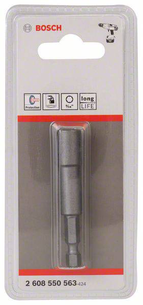 Bosch Accessories 2608550563 Steckschlüssel-Maschinenaufnahme Antrieb 1/4" (6.3 mm) 65mm 1St.