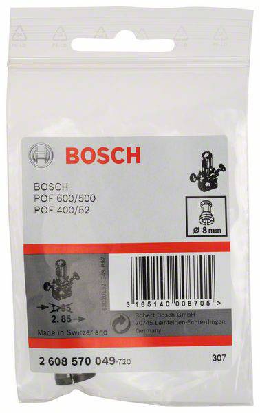 Bosch Accessories Spannzange ohne Spannmutter, 8 mm, für Bosch-Oberfräse 2608570049 Durchmesser 8mm