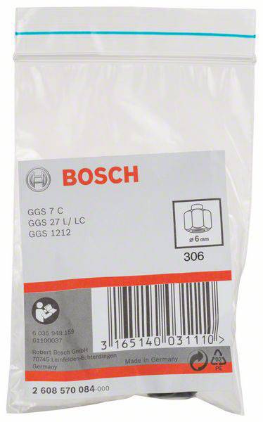 Bosch Accessories Spannzange mit Spannmutter, 6 mm, für Bosch-Geradschleifer 2608570084 Durchmesser 6mm