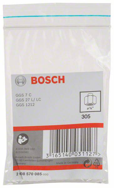 Bosch Accessories Spannzange mit Spannmutter, 1/4 Zoll, für Bosch-Geradschleifer 2608570085