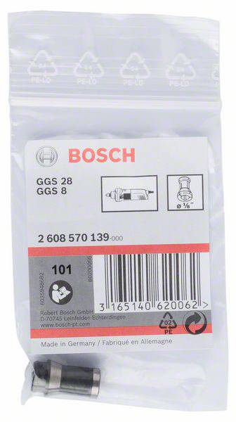 Bosch Accessories Spannzange ohne Spannmutter, 1/8 Zoll, für Bosch-Geradschleifer 2608570139