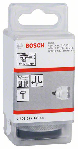 Bosch Accessories Schnellspannbohrfutter verchromt, 1,5 bis 13 mm, 1/2 Zoll bis 20 2608572149
