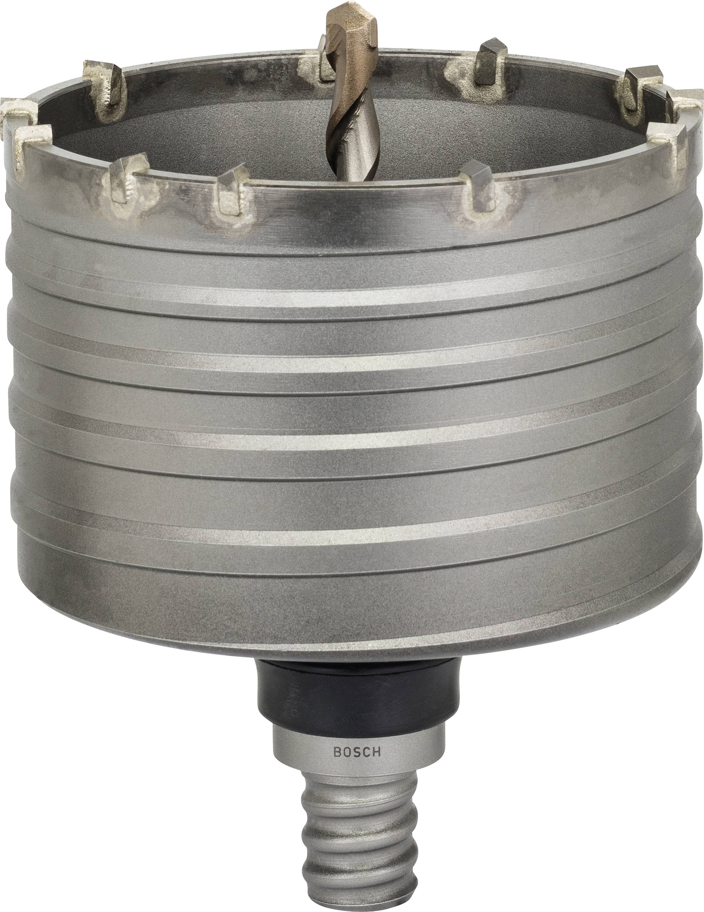 Bohrer mit runder Sägekrone aus Metall, ideal für das Bohren großer Löcher in harten Materialien.