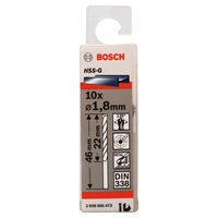 Bosch Accessories 2608585473 HSS Metall-Spiralbohrer 1.8mm Gesamtlänge 46mm geschliffen DIN 338 Zylinderschaft 10St. Bosch Accessories 2608585473 HSS Metall-Spiralbohrer 1.8mm Gesamtlänge 46mm geschliffen DIN 338 Zylinderschaft 10St.