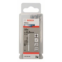 Bosch Accessories 2608585488 HSS Metall-Spiralbohrer 4.6mm Gesamtlänge 80mm geschliffen DIN 338 Zylinderschaft 10St. Bosch Accessories 2608585488 HSS Metall-Spiralbohrer 4.6mm Gesamtlänge 80mm geschliffen DIN 338 Zylinderschaft 10St.
