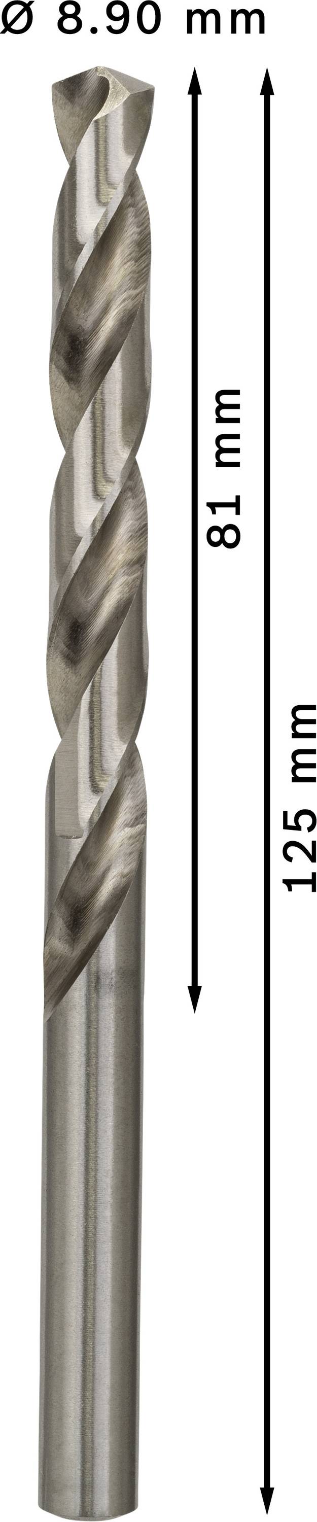 Bosch Accessories 2608585514 HSS Metall-Spiralbohrer 8.9mm Gesamtlänge 125mm geschliffen DIN 338 Zylinderschaft 5St.