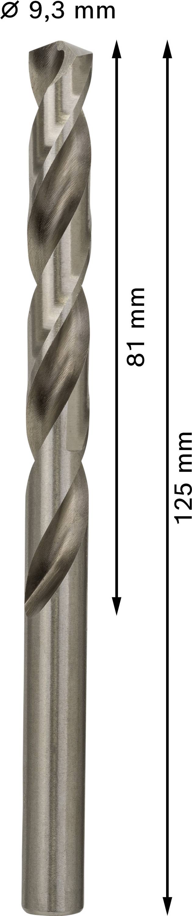 Bosch Accessories 2608585517 HSS Metall-Spiralbohrer 9.3mm Gesamtlänge 125mm geschliffen DIN 338 Zylinderschaft 5St.