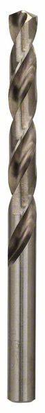 Ein Metallbohrer mit spiralförmigen Nuten, der zum Bohren in harten Materialien verwendet wird.