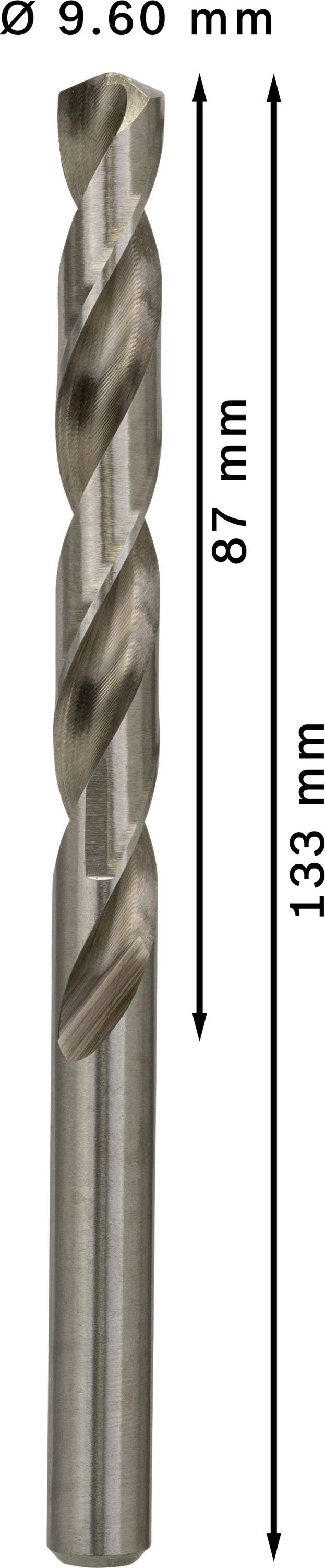 Bosch Accessories 2608585519 HSS Metall-Spiralbohrer 9.6mm Gesamtlänge 133mm geschliffen DIN 338 Zylinderschaft 5St.