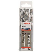 Bosch Accessories 2608585519 HSS Metall-Spiralbohrer 9.6mm Gesamtlänge 133mm geschliffen DIN 338 Zylinderschaft 5St. Bosch Accessories 2608585519 HSS Metall-Spiralbohrer 9.6mm Gesamtlänge 133mm geschliffen DIN 338 Zylinderschaft 5St.