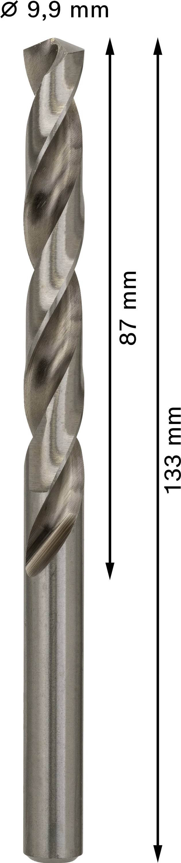 Bosch Accessories 2608585521 HSS Metall-Spiralbohrer 9.9mm Gesamtlänge 133mm geschliffen DIN 338 Zylinderschaft 5St.