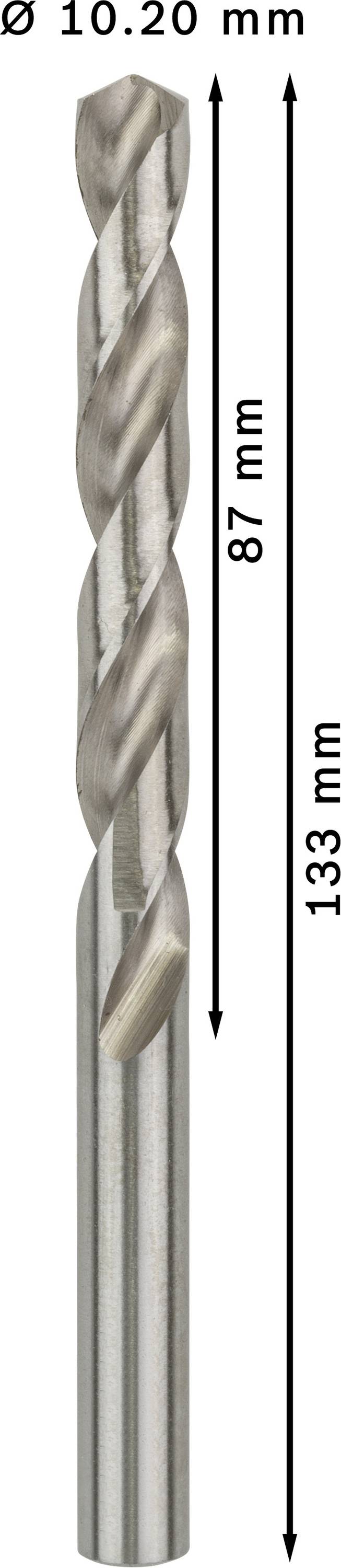 Bosch Accessories 2608585523 HSS Metall-Spiralbohrer 10.2mm Gesamtlänge 133mm geschliffen DIN 338 Zylinderschaft 5St.