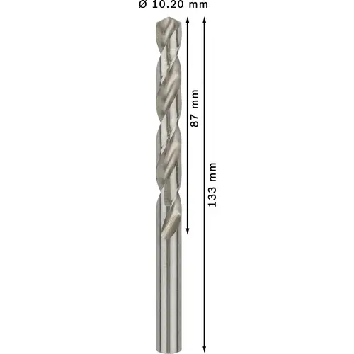 Bosch Accessories 2608585523 HSS Metall-Spiralbohrer 10.2mm Gesamtlänge 133mm geschliffen DIN 338 Zylinderschaft 5St. Bosch Accessories 2608585523 HSS Metall-Spiralbohrer 10.2mm Gesamtlänge 133mm geschliffen DIN 338 Zylinderschaft 5St.