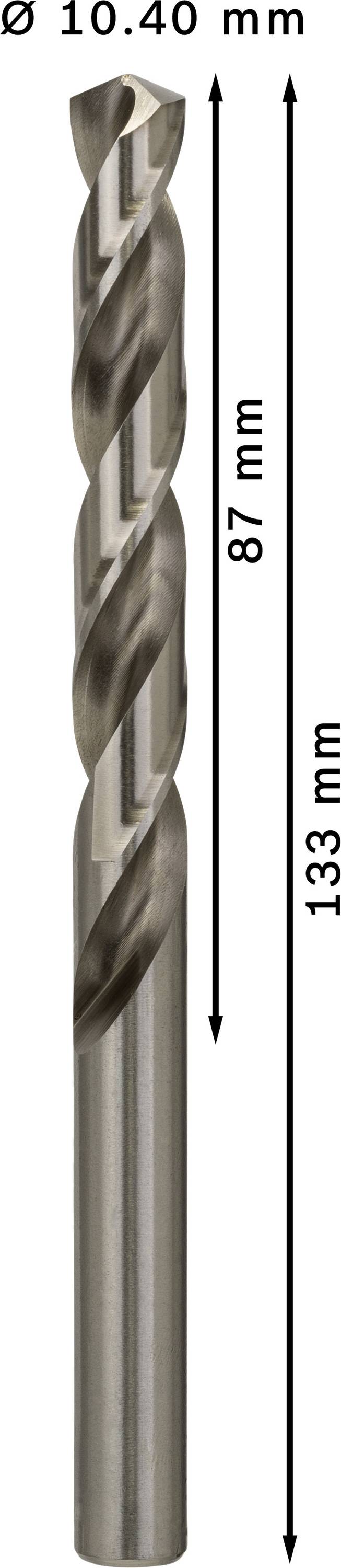 Bosch Accessories 2608585525 HSS Metall-Spiralbohrer 10.4mm Gesamtlänge 133mm geschliffen DIN 338 Zylinderschaft 5St.