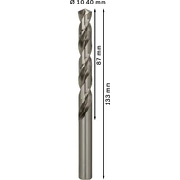 Bosch Accessories 2608585525 HSS Metall-Spiralbohrer 10.4mm Gesamtlänge 133mm geschliffen DIN 338 Zylinderschaft 5St. Bosch Accessories 2608585525 HSS Metall-Spiralbohrer 10.4mm Gesamtlänge 133mm geschliffen DIN 338 Zylinderschaft 5St.
