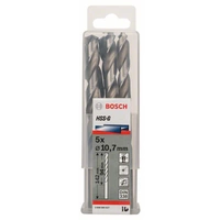 Bosch Accessories 2608585527 HSS Metall-Spiralbohrer 10.7mm Gesamtlänge 142mm geschliffen DIN 338 Zylinderschaft 5St. Bosch Accessories 2608585527 HSS Metall-Spiralbohrer 10.7mm Gesamtlänge 142mm geschliffen DIN 338 Zylinderschaft 5St.