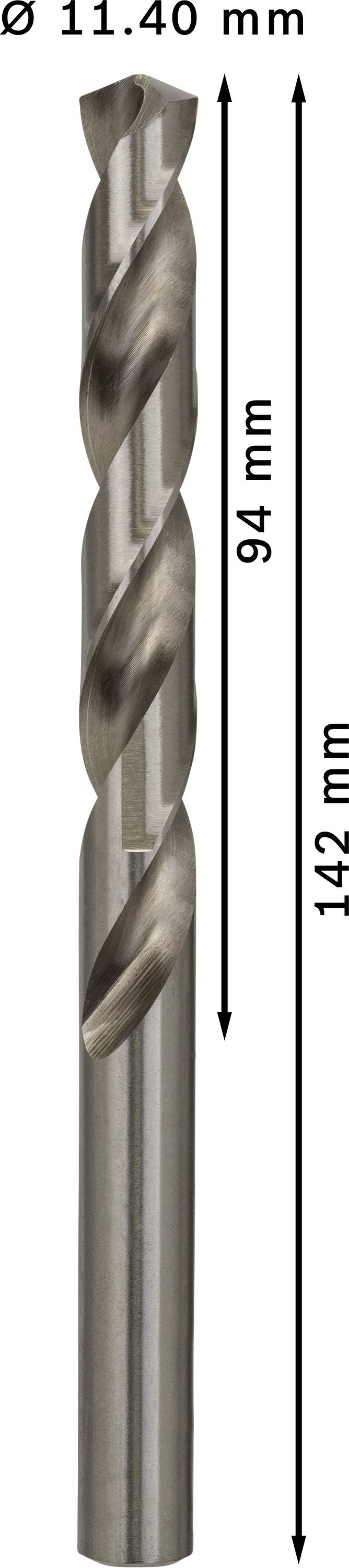 Bosch Accessories 2608585533 HSS Metall-Spiralbohrer 11.4mm Gesamtlänge 142mm geschliffen DIN 338 Zylinderschaft 5St.