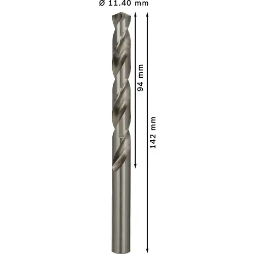 Bosch Accessories 2608585533 HSS Metall-Spiralbohrer 11.4mm Gesamtlänge 142mm geschliffen DIN 338 Zylinderschaft 5St. Bosch Accessories 2608585533 HSS Metall-Spiralbohrer 11.4mm Gesamtlänge 142mm geschliffen DIN 338 Zylinderschaft 5St.