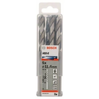 Bosch Accessories 2608585533 HSS Metall-Spiralbohrer 11.4mm Gesamtlänge 142mm geschliffen DIN 338 Zylinderschaft 5St. Bosch Accessories 2608585533 HSS Metall-Spiralbohrer 11.4mm Gesamtlänge 142mm geschliffen DIN 338 Zylinderschaft 5St.
