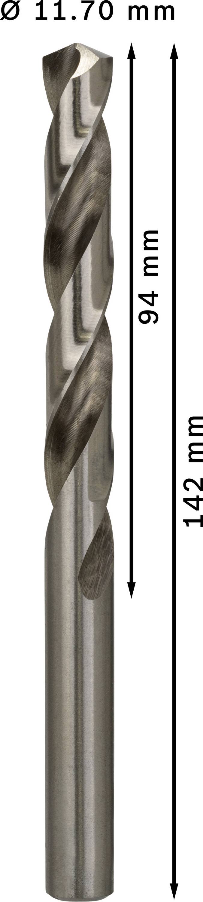 Bosch Accessories 2608585535 HSS Metall-Spiralbohrer 11.7mm Gesamtlänge 142mm geschliffen DIN 338 Zylinderschaft 5St.