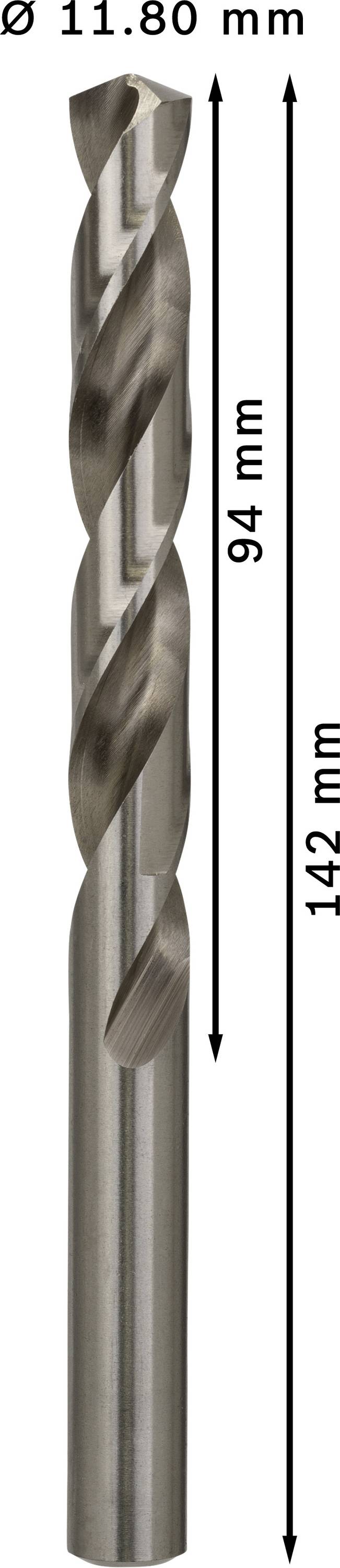 Bosch Accessories 2608585536 HSS Metall-Spiralbohrer 11.8mm Gesamtlänge 151mm geschliffen DIN 338 Zylinderschaft 5St.