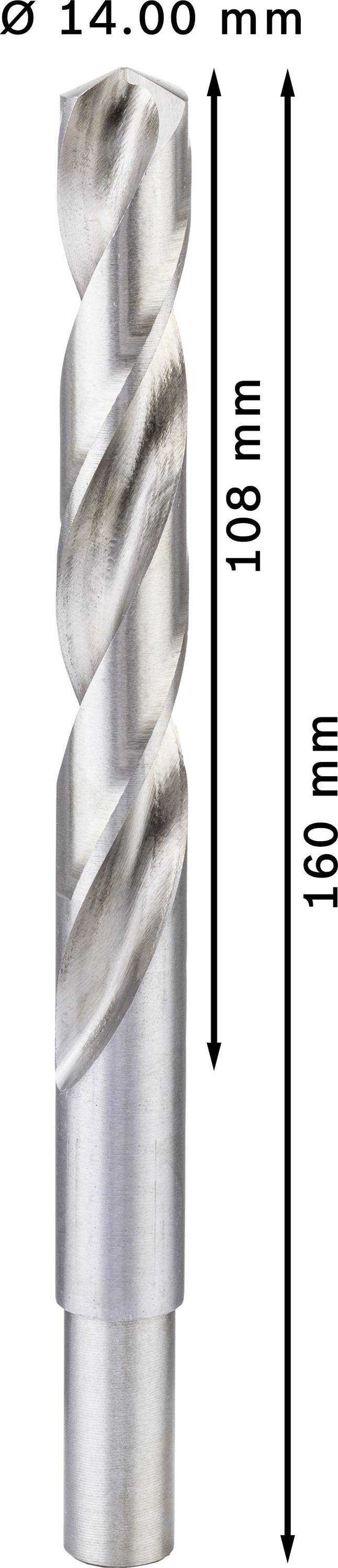 Bosch Accessories 2608585593 HSS Metall-Spiralbohrer 14mm Gesamtlänge 160mm geschliffen DIN 338 Zylinderschaft 4St.