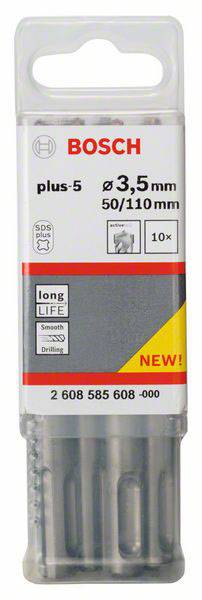 Bosch Accessories SDS-plus-5 2608585608 Hartmetall Hammerbohrer 3.5mm Gesamtlänge 110mm SDS-Plus 10St.