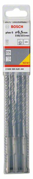 Bosch Accessories SDS-plus-5 2608585620 Hartmetall Hammerbohrer 6.5mm Gesamtlänge 210mm SDS-Plus 10St.