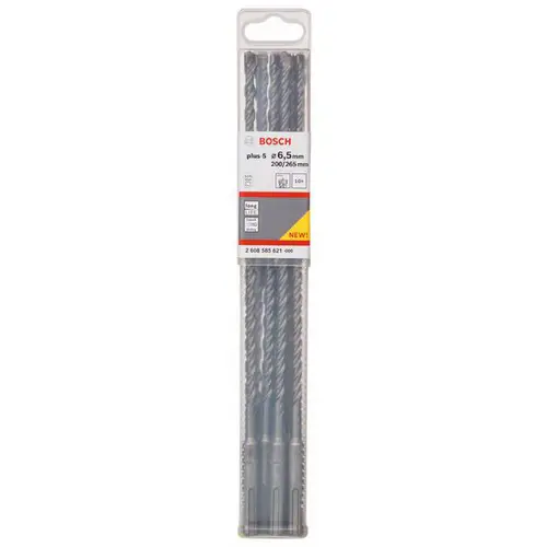 Bosch Accessories SDS-plus-5 2608585621 Hartmetall Hammerbohrer 6.5mm Gesamtlänge 260mm SDS-Plus 10St. Bosch Accessories SDS-plus-5 2608585621 Hartmetall Hammerbohrer 6.5mm Gesamtlänge 260mm SDS-Plus 10St.