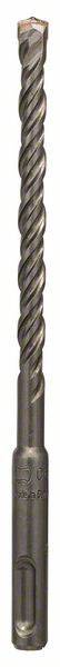 Ein metallener Bohrer mit spiralförmigen Rillen, genutzt für das Bohren in harten Materialien wie Beton oder Mauerwerk.