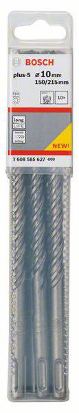 Bosch Accessories SDS-plus-5 2608585627 Hartmetall Hammerbohrer 10mm Gesamtlänge 210mm SDS-Plus 10St.
