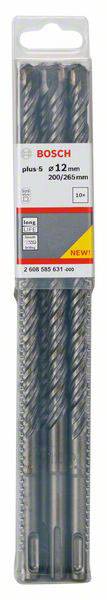 Bosch Accessories SDS-plus-5 2608585631 Hartmetall Hammerbohrer 12mm Gesamtlänge 260mm SDS-Plus 10St.