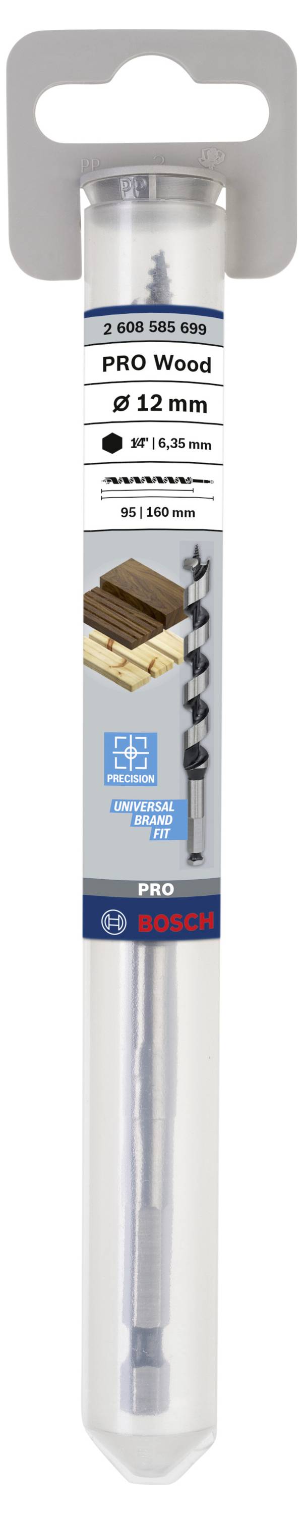 Bosch Accessories 2608585699 Schlangenbohrer 12mm Gesamtlänge 160mm Sechskantschaft 1St.