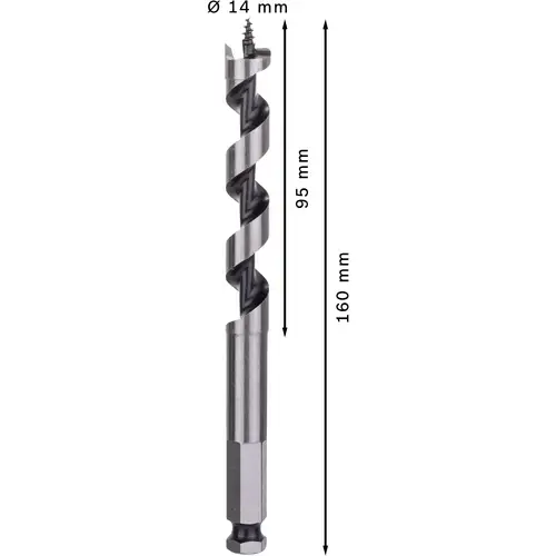 Bosch Accessories 2608585701 Schlangenbohrer 14mm Gesamtlänge 160mm Sechskantschaft 1St. Bosch Accessories 2608585701 Schlangenbohrer 14mm Gesamtlänge 160mm Sechskantschaft 1St.