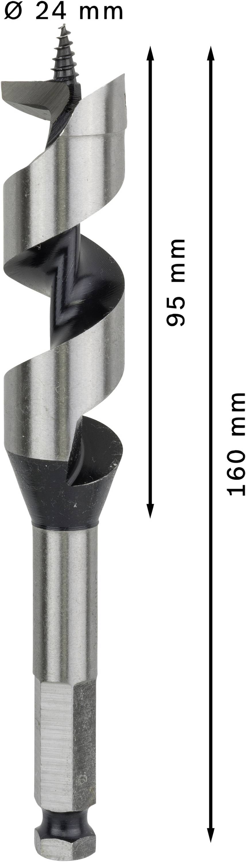 Bosch Accessories 2608585707 Schlangenbohrer 24mm Gesamtlänge 160mm Sechskantschaft 1St.