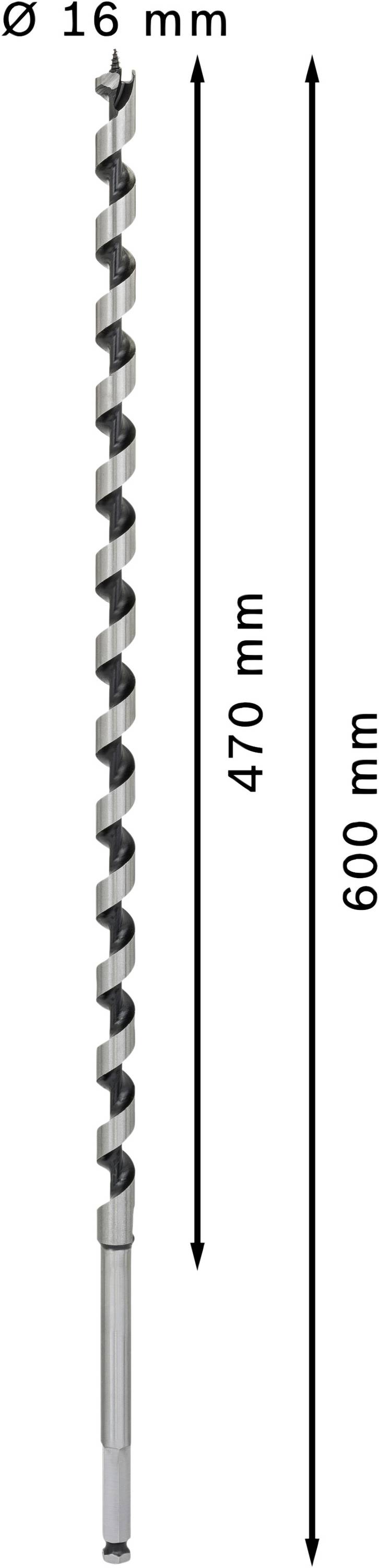 Bosch Accessories 2608585719 Schlangenbohrer 16mm Gesamtlänge 600mm Sechskantschaft 1St.