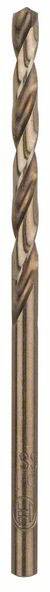 Ein kupferfarbener Spiralbohrer, schmal und länglich, hauptsächlich für Bohrmaschinen geeignet, mit glatter Oberfläche.