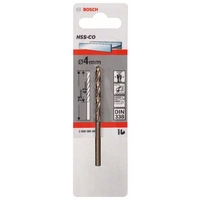 Bosch Accessories 2608585846 HSS Metall-Spiralbohrer 4mm Gesamtlänge 75mm Cobalt DIN 338 Zylinderschaft 1St. Bosch Accessories 2608585846 HSS Metall-Spiralbohrer 4mm Gesamtlänge 75mm Cobalt DIN 338 Zylinderschaft 1St.