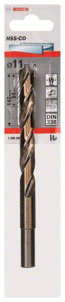 Bosch Accessories 2608585867 HSS Metall-Spiralbohrer 11mm Gesamtlänge 142mm Cobalt DIN 338 Zylinderschaft 1St.